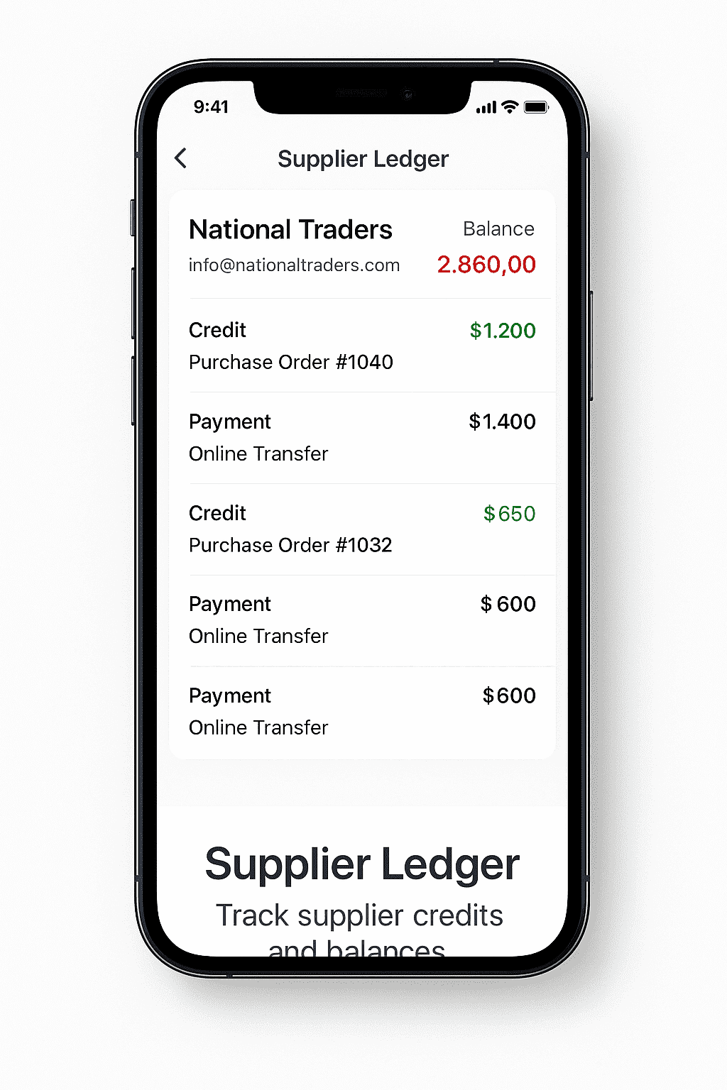 Supplier Ledger